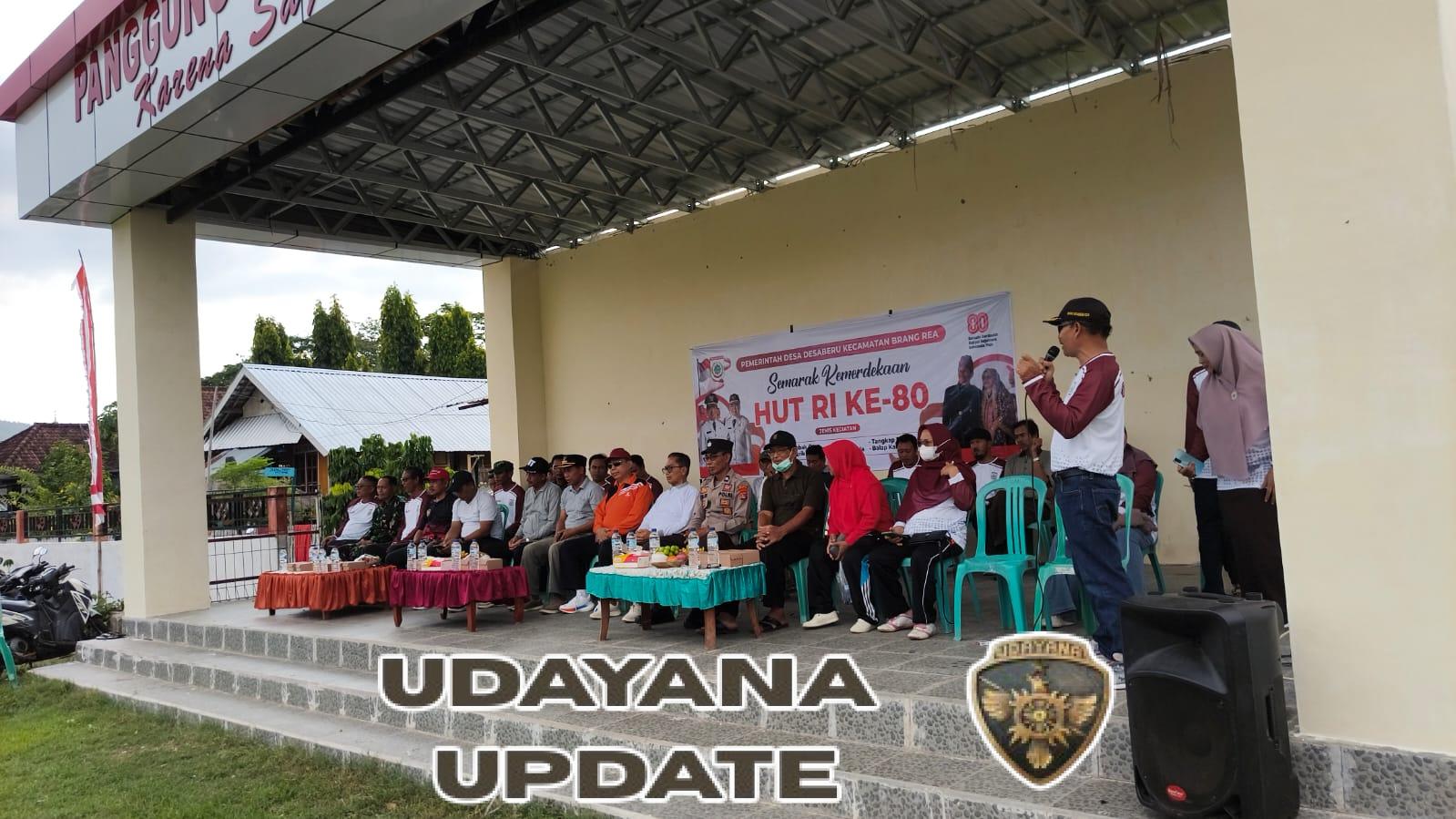 Babinsa Koramil 1628-01/Taliwang Hadiri Pembukaan Lomba Semarak HUT RI ke-80 di Desa Beru