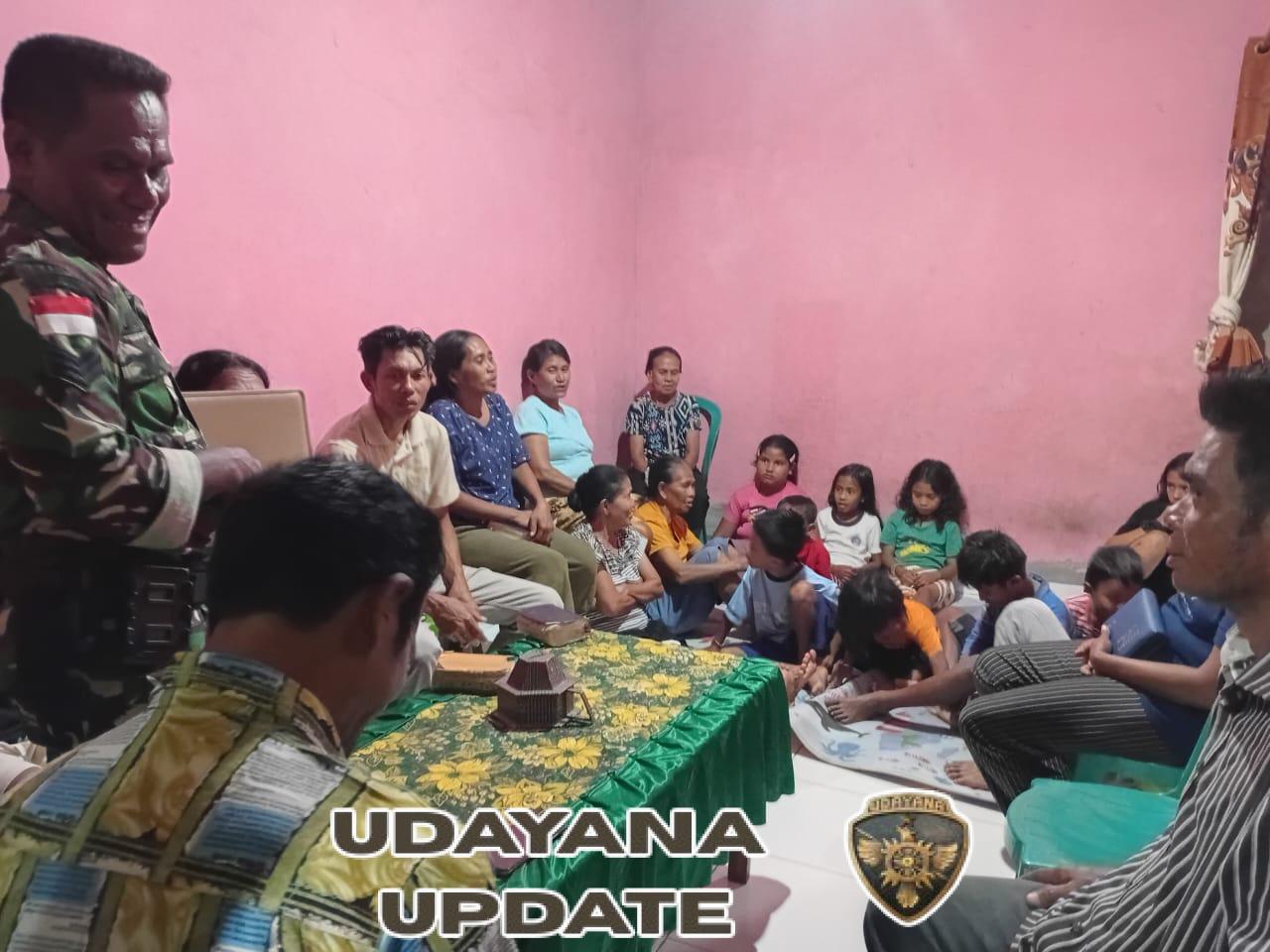 Babinsa Koramil 1627-03/Batutua Pimpin Ibadat Syukuran Ulang Tahun di Ne’e Mok