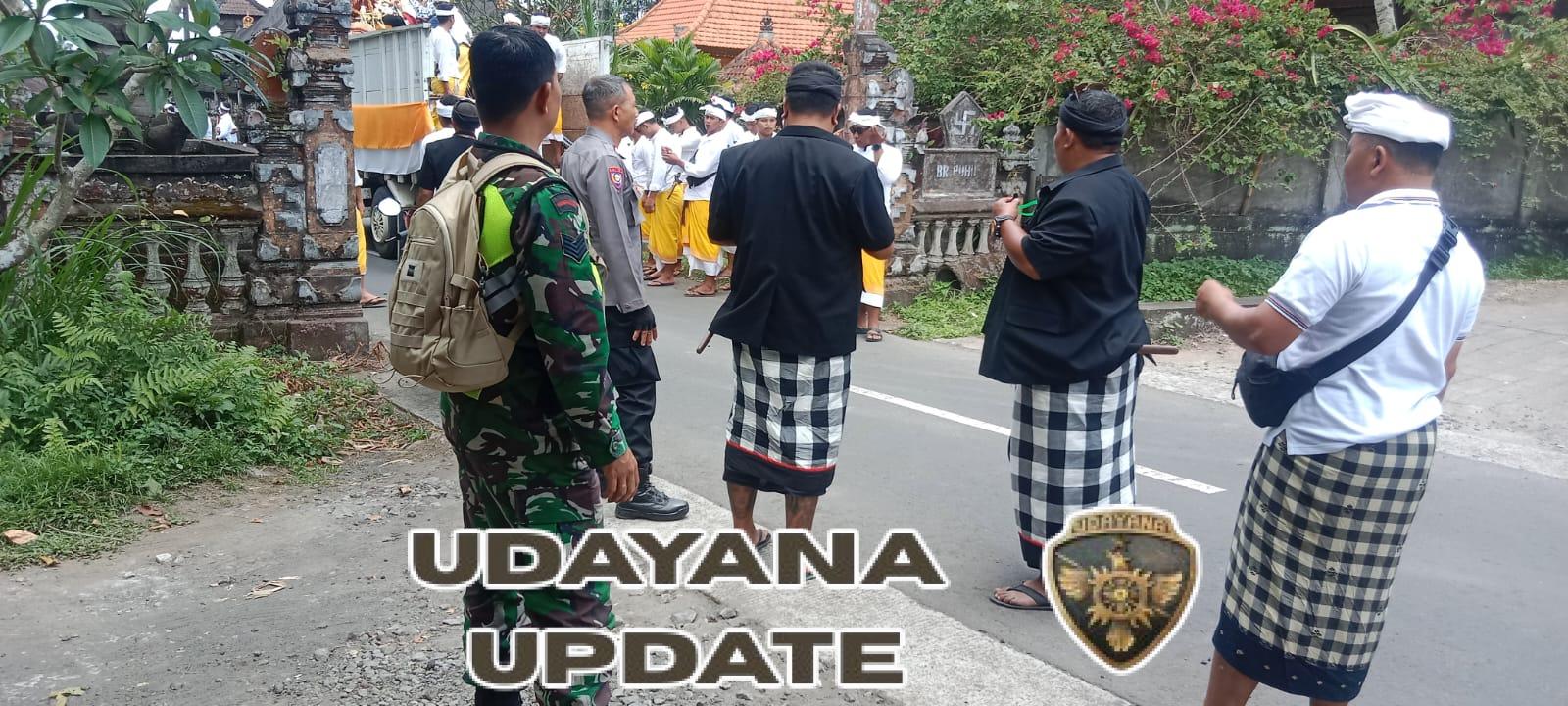 Sinergi TNI-Polri dan Pecalang Jaga Ketertiban Upacara Melasti Desa Puhu