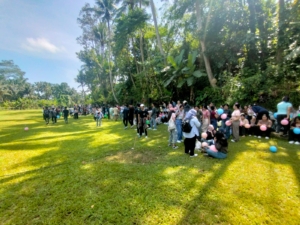 Babinsa Bitera Bersama Aparat Amankan Outbond ITEKES Bali di Mango Lango Resto