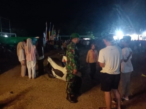 Babinsa Seteluk Aktif Patroli Malam, Wujud Kepedulian TNI dalam Menjaga Kondusifitas Wilayah