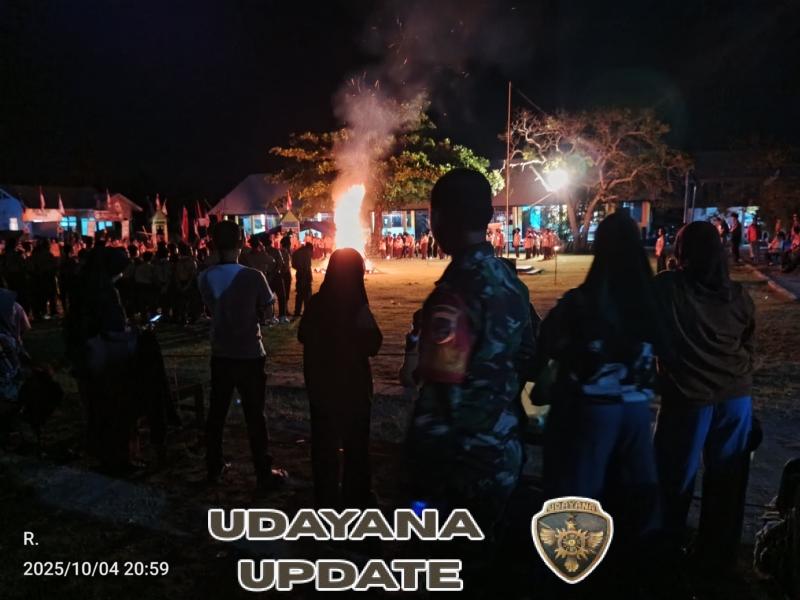 Babinsa Aik Kangkung Hadiri Penutupan Jambore Ranting V Tahun 2025