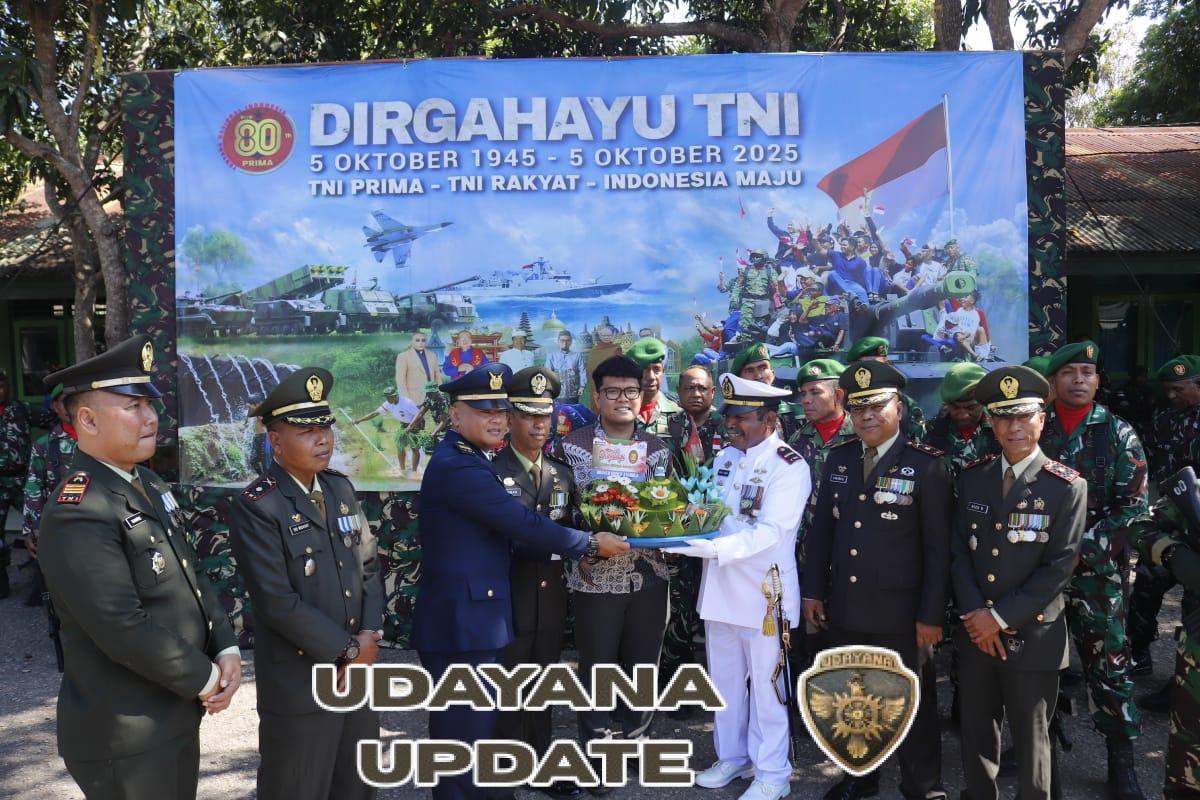 Surprise, Kodim Belu Terima Tumpeng dan Kue Ulang Tahun HUT ke-80 TNI Dari Polres Belu dan BRI
