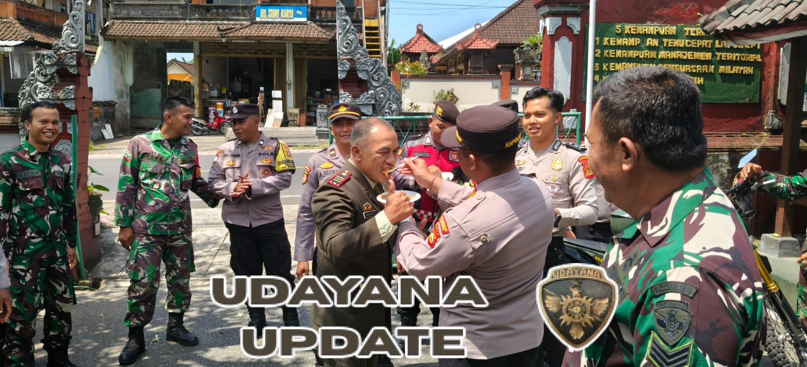 Koramil Banjarangkan Dikunjungi Polsek Sampaikan Selamat Ulang tahun Ke 80 TNI