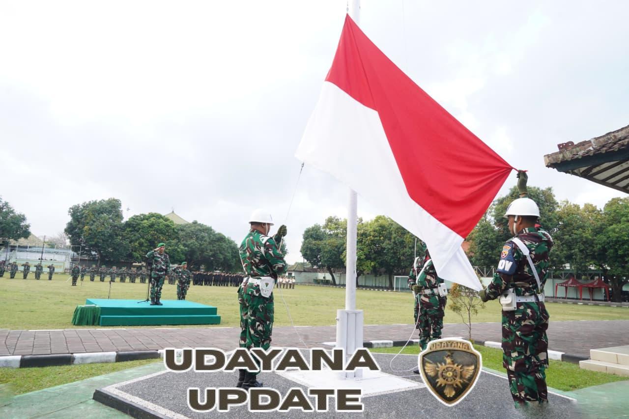 Korem 163/Wira Satya Gelar Upacara Bendera Mingguan, Tekankan Jiwa Nasionalisme Prajurit