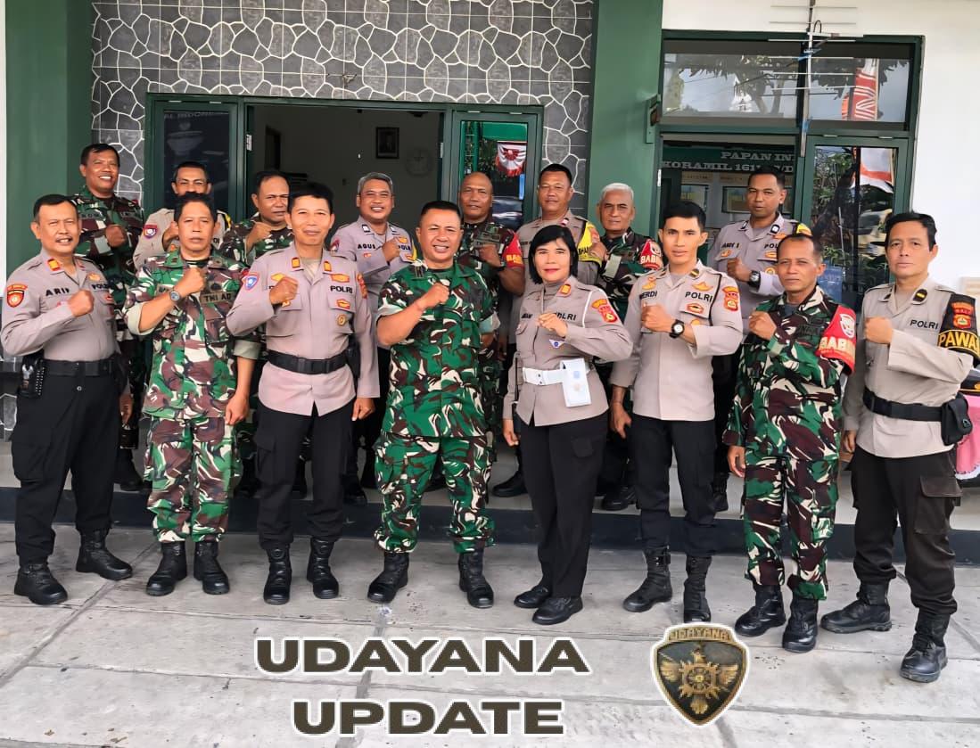 HUT TNI ke-80 Kapolsek Denpasar Barat dan Danramil 1611-07/Denbar Pererat Sinergitas