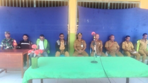 Babinsa Soa Hadiri Peletakan Batu Pertama Pembangunan Ruang Lab Komputer SMK Sanjos