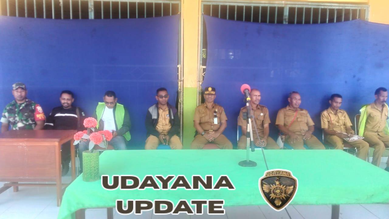 Babinsa Soa Hadiri Peletakan Batu Pertama Pembangunan Ruang Lab Komputer SMK Sanjos