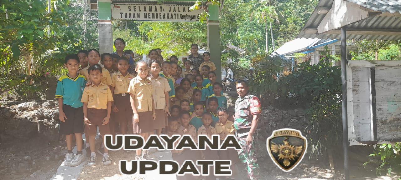 Babinsa Oesena Ajak Siswa SD Negeri Oesena Cinta NKRI