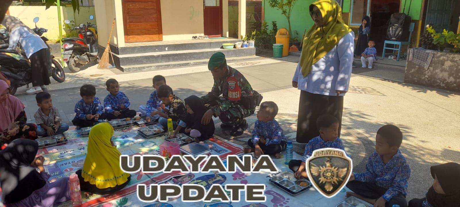 Babinsa Seteluk Tengah Dampingi Program Makan Bergizi Gratis di TK Negeri
