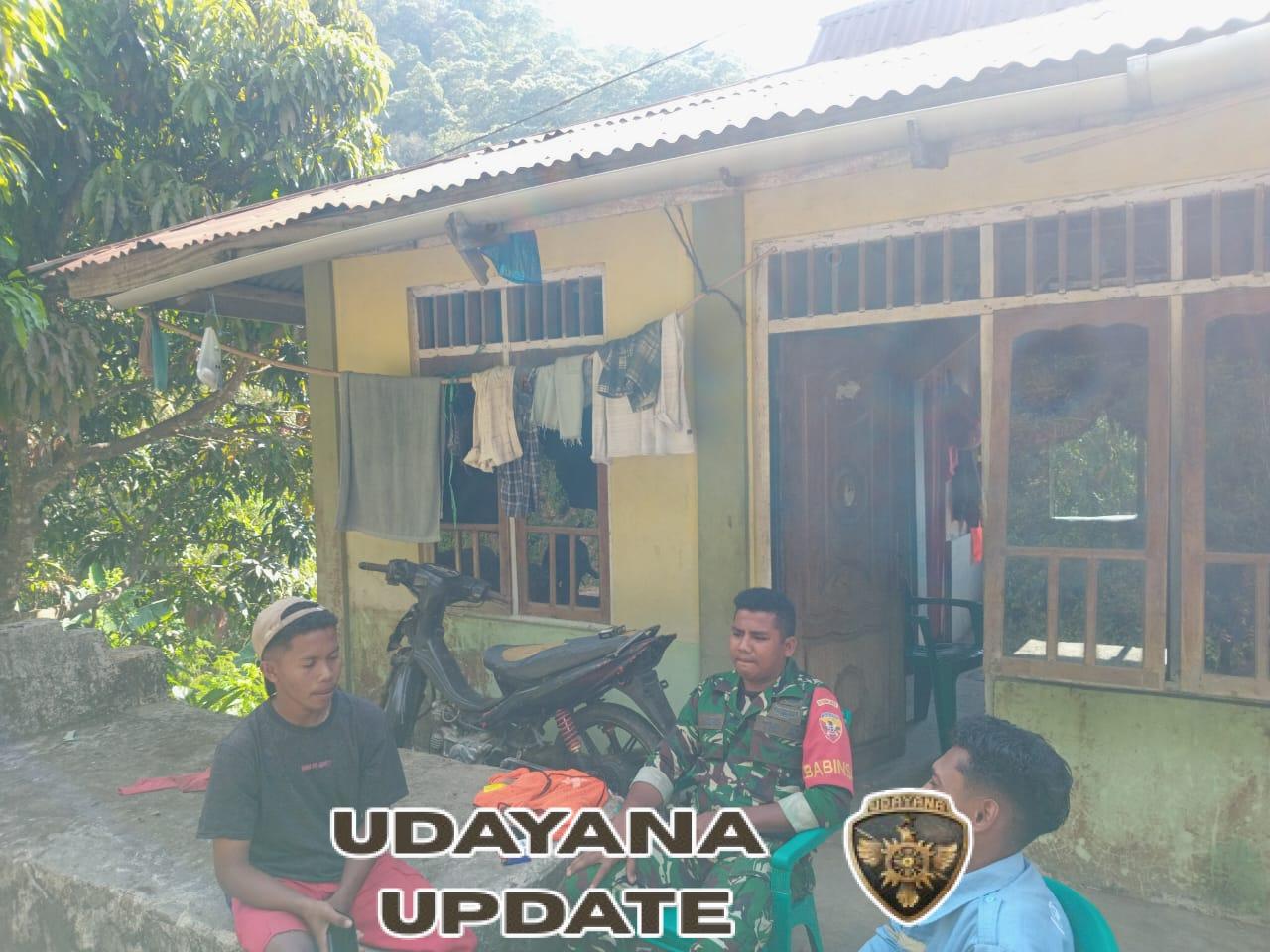 Babinsa Wolowaru Tingkatkan Keamanan dan Ketertiban di Desa Detuena