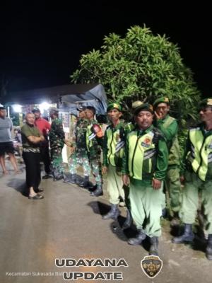 Babinsa dan Bhabinkamtibmas Amankan Pesta Siaga 2025 di Banjar Dinas Bululada, Desa Selat, Kecamatan Sukasada, Kabupaten Buleleng