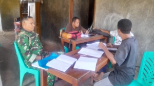 Babinsa Koramil 1624-06/Wulanggitang Laksanakan Monitoring Wilayah dan Komsos di Desa Bokang