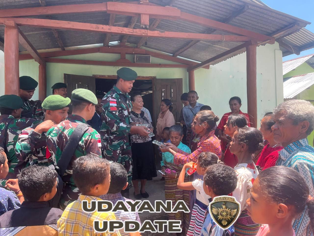 Bertepatan HUT TNI Ke 80, Pos Manusasi Adakan Pembagian Alkitab bagi Umat Gereja Desa Manusasi