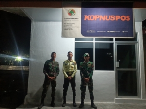 Wujudkan Rasa Aman, Kodim 1601/Sumba Timur Patroli Malam di Bank dan Kantor Pos Hambala