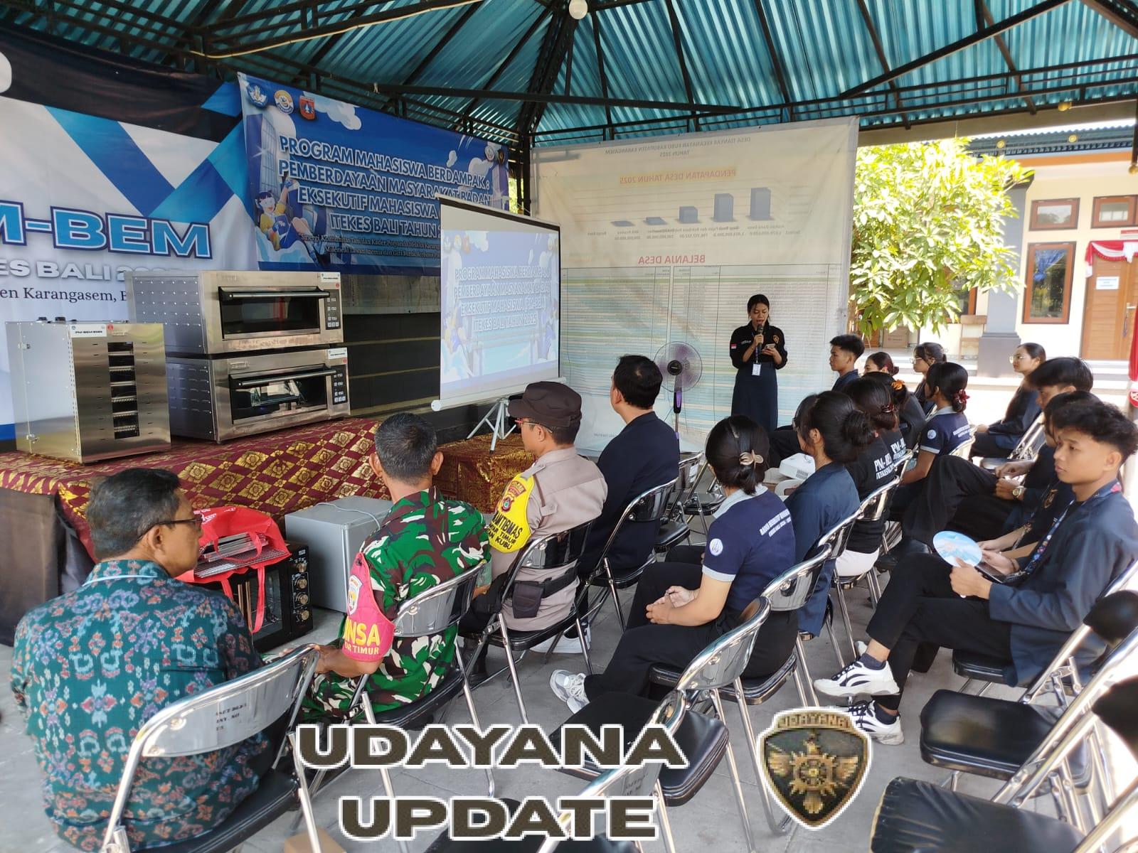 Edukasi masyarakat tentang kebersihan, pertanian dan kesehatan, Babinsa 1623-08/Kubu dukung kegiatan mahasiswa Itekes Bali.