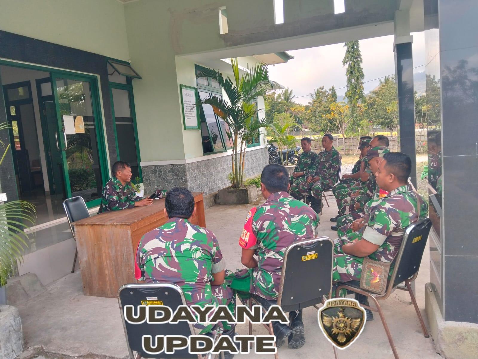 Danramil 1628-04/Poto Tano Pimpin Jam Komandan, Tekankan Disiplin dan Tanggung Jawab Prajurit