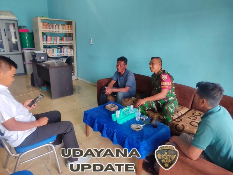 Babinsa Dampingi Pemerintah Desa Mediasi Kasus Tabrakan Dua Sampan di Labuhan Lalar