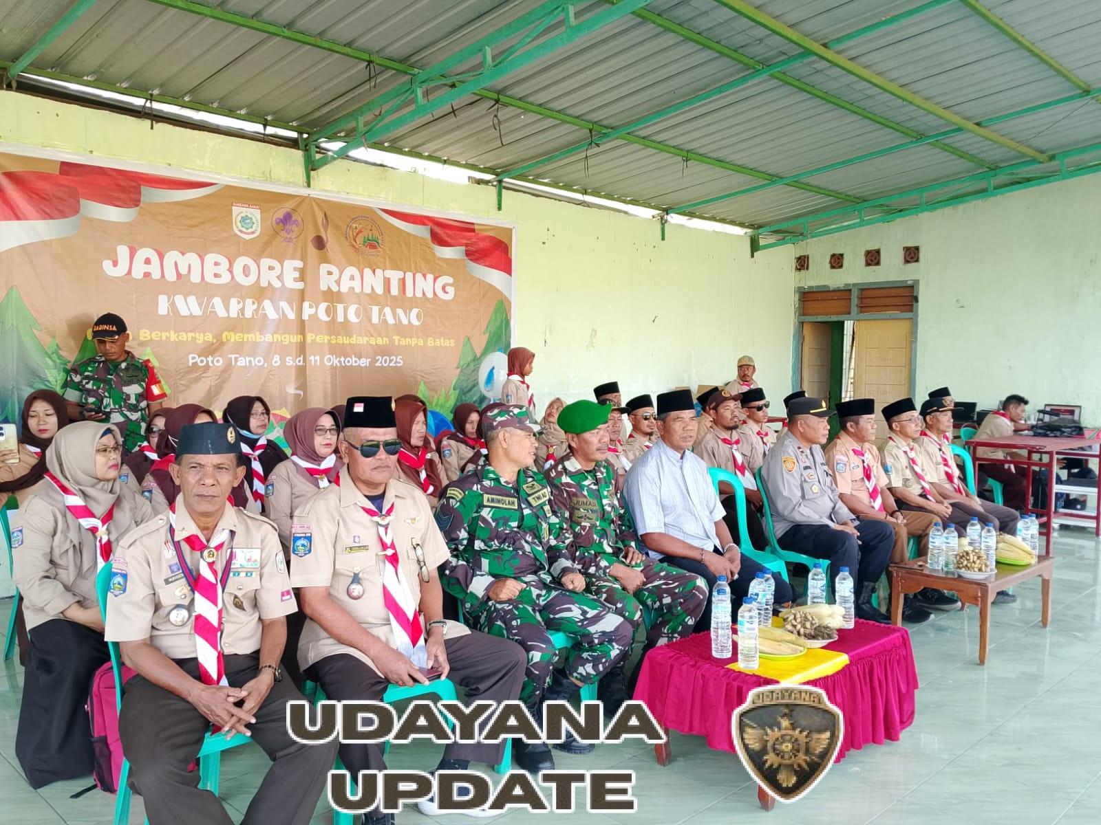 Babinsa Koramil 1628-04/Poto Tano Hadiri Pembukaan Jambore Pramuka Ranting Poto Tano Tahun 2025