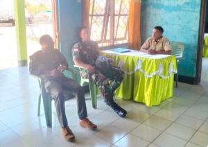 Anjangsana ke Desa Motadik, Babinsa Koramil 1618-06/Bian Bangun Kedekatan dengan Pemerintah Desa