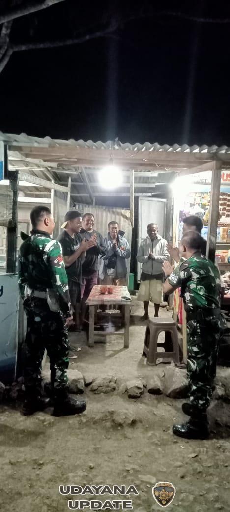 Laksanakan Giat Patroli Rutin Pada Malam Hari Personil Kodim 1621 TTS Jaga Situasi Kamtibmas