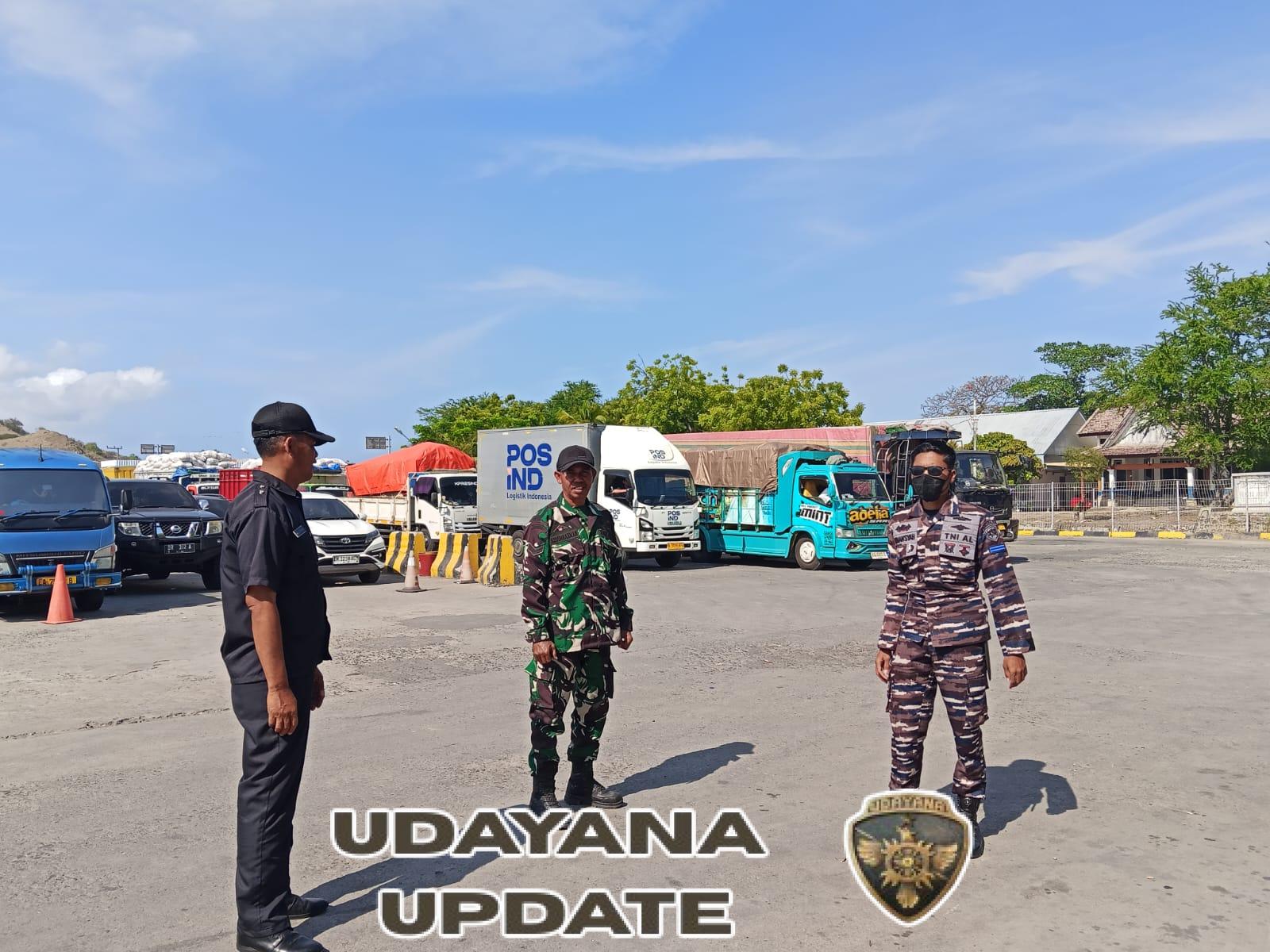 Babinsa Koramil 1628-04/Poto Tano Tingkatkan Pengamanan di Pelabuhan Penyeberangan