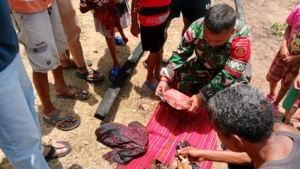 TNI dari Pos Nananoe Lakukan Aksi Heroik Selamatkan Rumah Warga dari Amukan Api