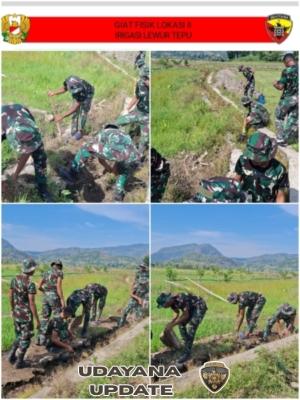 Hari ke-2 TMMD ke-126 Kodim 1625/Ngada, Fokus pada Dua Sasaran Fisik Irigasi di Riung Barat