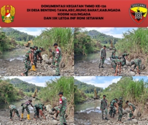Dan SSK TMMD ke-126 Letda Inf Roni Setiawan Terjun Langsung di Lokasi Bendungan Panondiwal