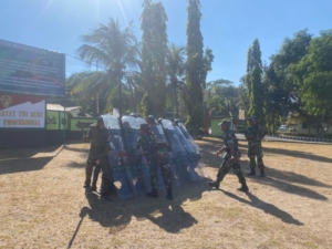 Kodim 1618/TTU Gelar Latihan Penanggulangan Huru Hara, Wujudkan Prajurit Tangguh dan Siap Siaga