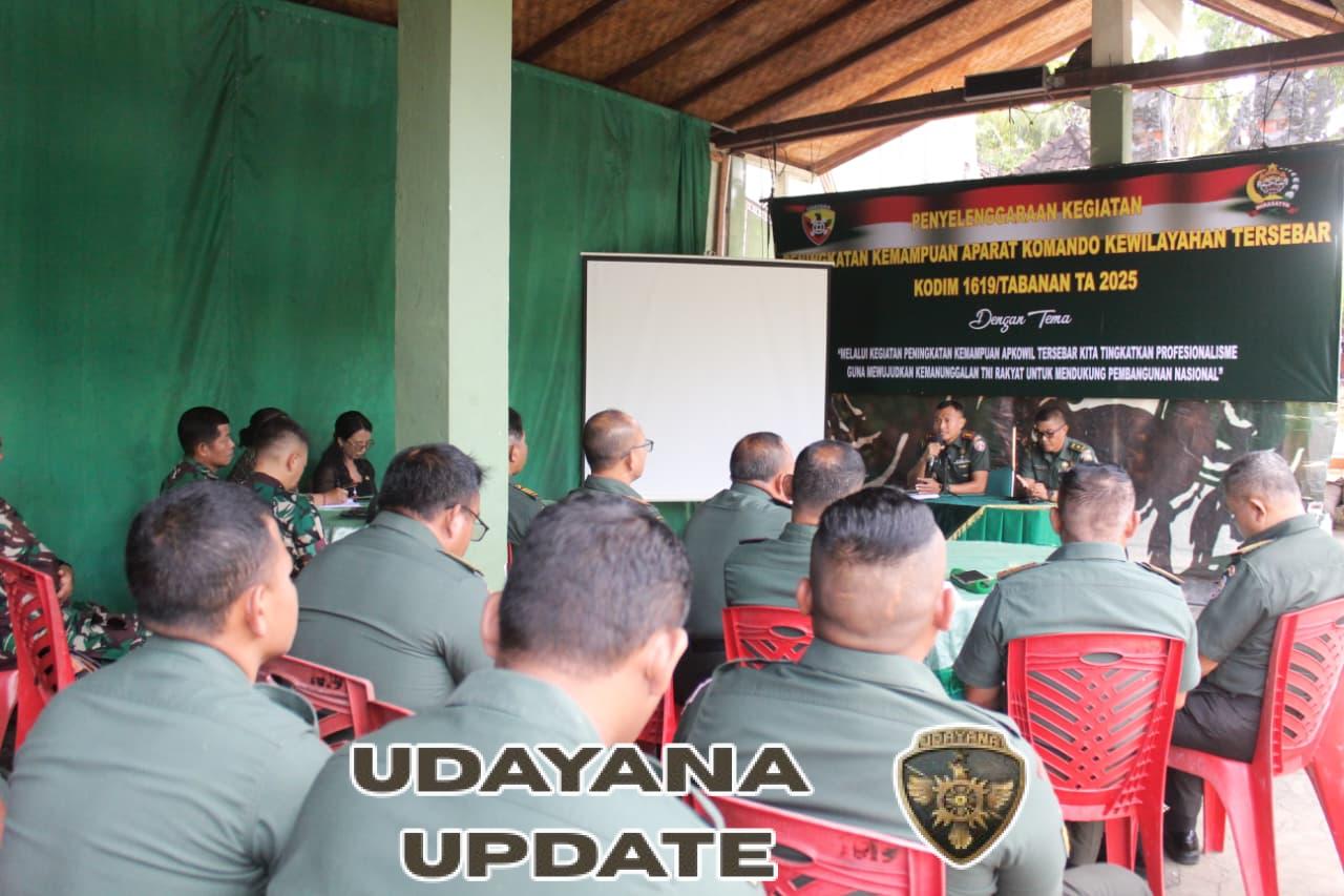Peningkatan Kemampuan Apkowil Tersebar Kodim 1619/Tabanan, Wujud Komitmen TNI dalam Mendukung Pembangunan Nasional