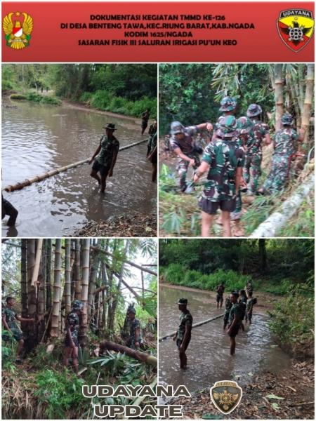 Hari Ke-4 TMMD, Satgas dan Warga Ngada Fokus di Pembuatan Saluran Irigasi 150 Meter