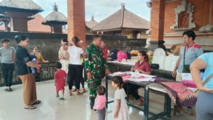 Sinergi Babinsa, Bhabinkamtibmas, dan Nakes Wujudkan Balita Sehat di Abianbase