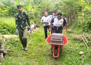 Pembangunan Jalan dan RTLH di Desa Bongkasa Pertiwi Melalui TMMD Kodim 1611/Badung
