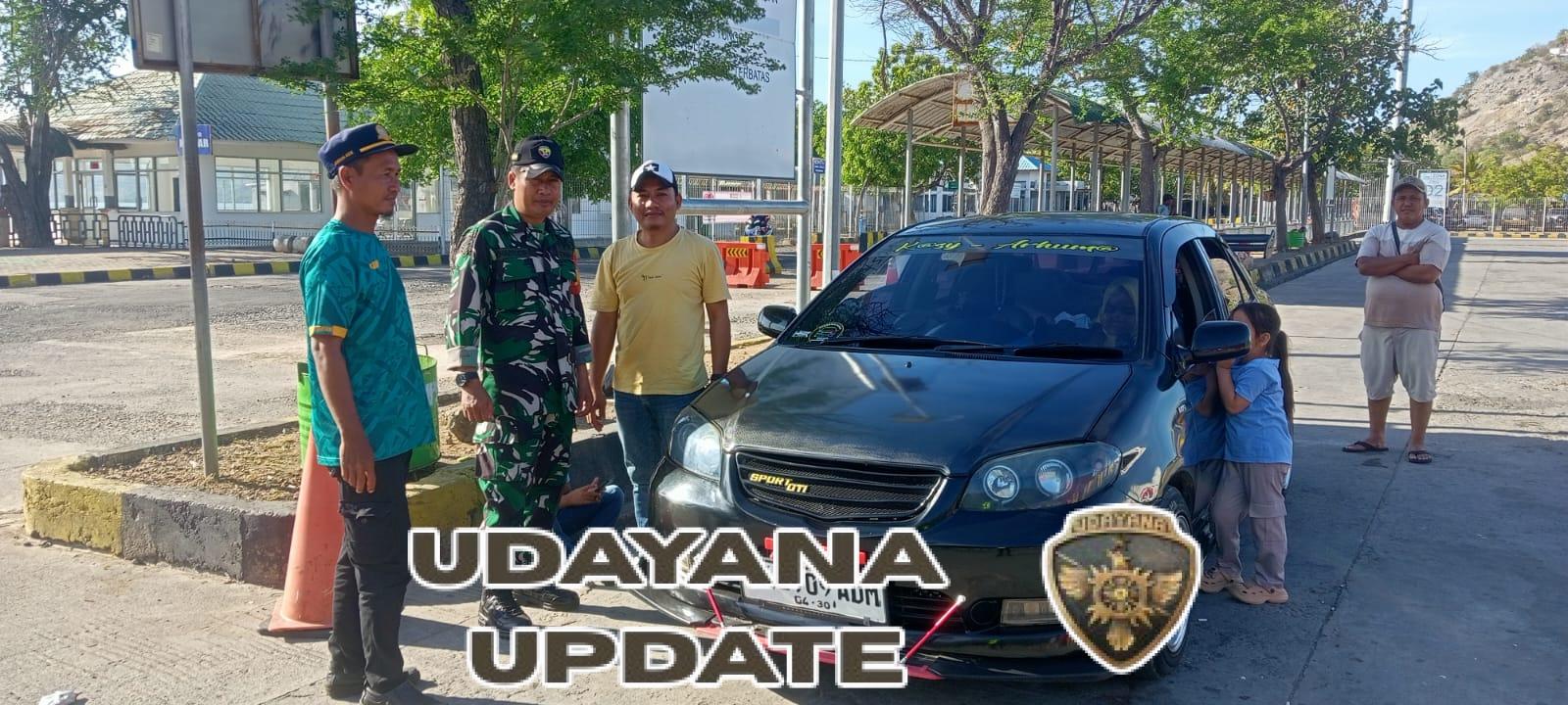 Babinsa Koramil 1628-04/Poto Tano Laksanakan Pengamanan di Pelabuhan Penyeberangan Poto Tano