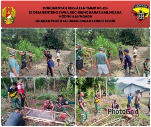 Hari ke-6 TMMD Ke-126 Kodim 1625/Ngada, Pembangunan Irigasi Lewur Tepu Capai 22 Persen