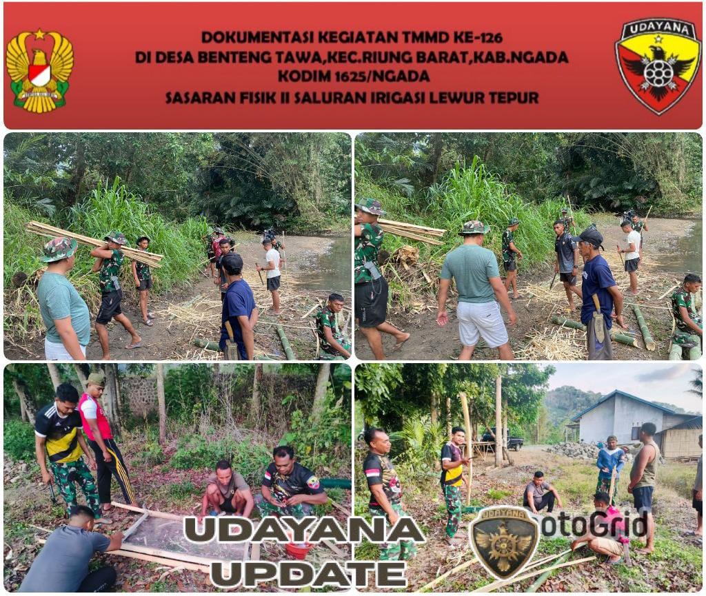 Hari ke-6 TMMD Ke-126 Kodim 1625/Ngada, Pembangunan Irigasi Lewur Tepu Capai 22 Persen