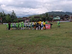 Babinsa Hadiri Pembukaan Turnamen Sepak Bola Kades Cup I di Desa Bangkat Monteh