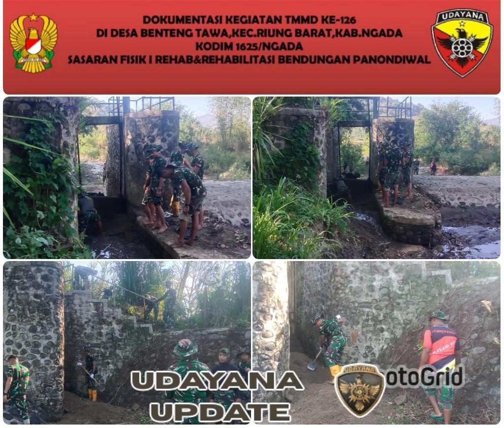 Hari ke-6 TMMD Ngada, Satgas Fokus Bersihkan Sayap dan Pintu Bendungan