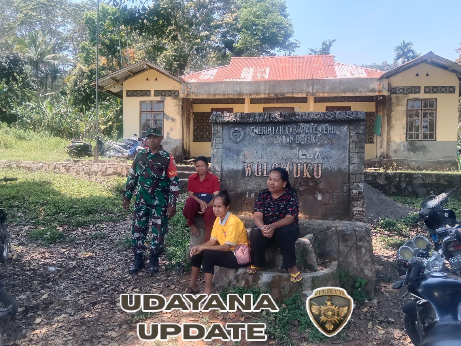 Babinsa Koramil 1602-04/Maurole Aktif Laksanakan Komsos dan Pamwil di Desa Wolomuku