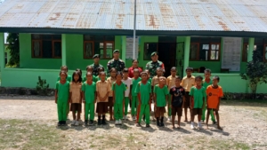 Satgas Pamtas Yonarmed 12 Kostrad Didik Generasi Muda di Perbatasan