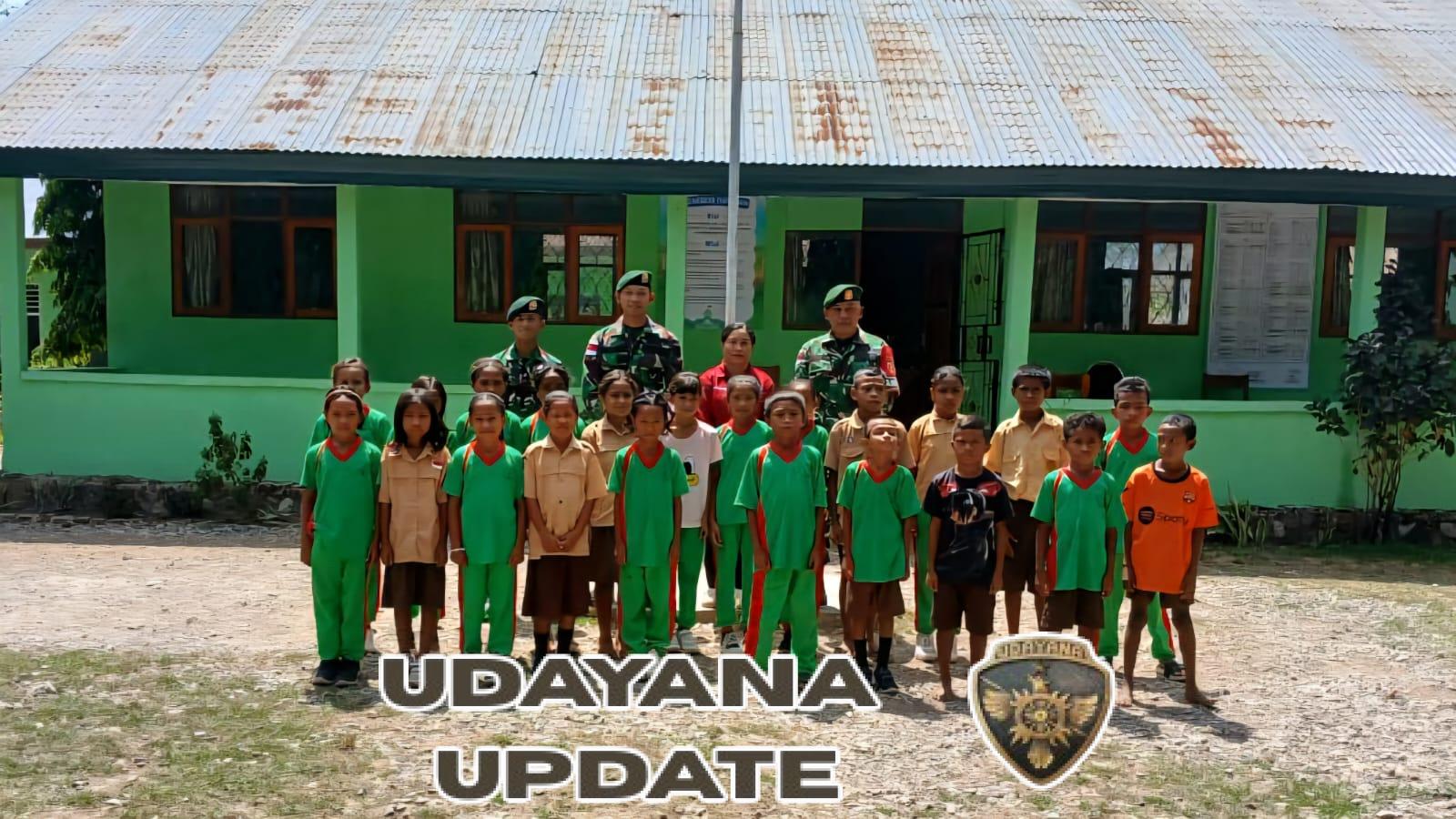 Satgas Pamtas Yonarmed 12 Kostrad Didik Generasi Muda di Perbatasan