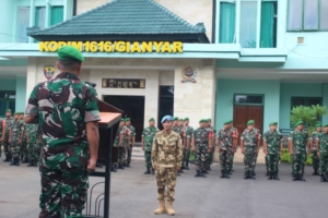 Kodim 1616/Gianyar Gelar Tradisi Penyambutan Personel Satgas UNIFIL 2024