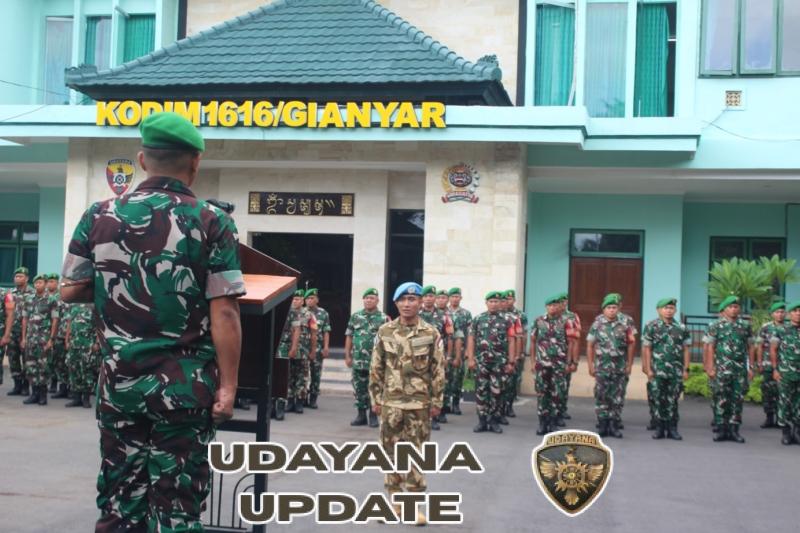 Kodim 1616/Gianyar Gelar Tradisi Penyambutan Personel Satgas UNIFIL 2024