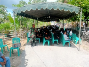 Babinsa Koramil 1627-01/Baa Hadiri Ibadah Pemakaman Warga di Kelurahan Mokdale