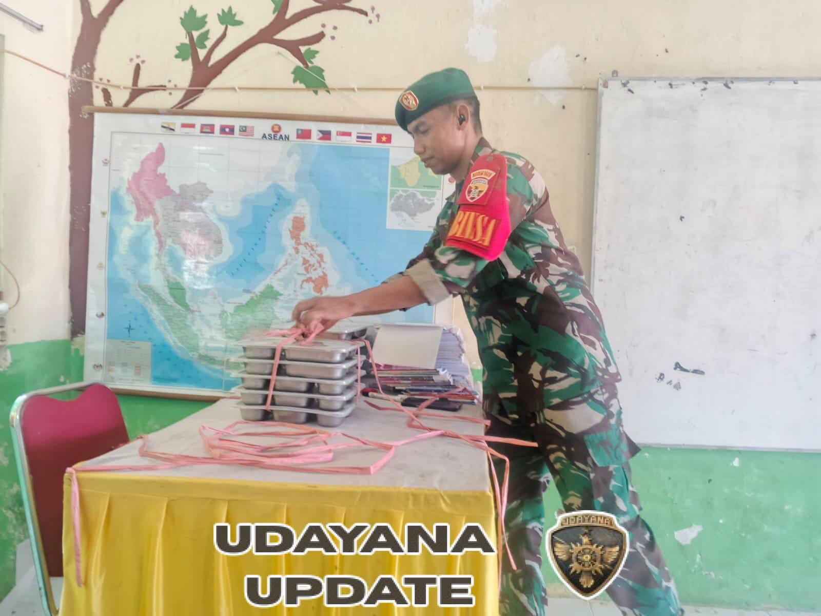 Babinsa Moteng Dampingi Program Makan Sehat Bergizi, Wujud Kepedulian untuk Generasi Sehat dan Cerdas