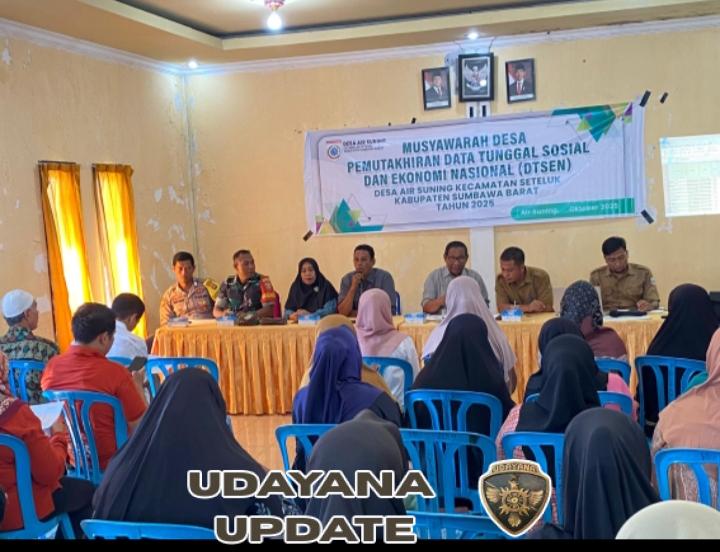 Dukung Program Pemerintah, Babinsa Air Suning Aktif dalam MUSDES Pemutakhiran DTSEN 2025