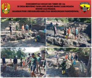 Hari ke-7 TMMD ke-126 Kodim 1625/Ngada, Pekerjaan Bendungan Panondiwal Capai 27 Persen