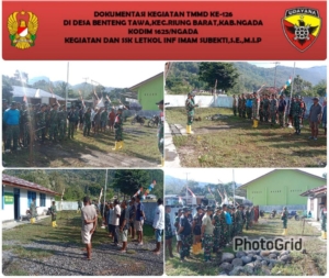 Dansatgas TMMD ke-126 Kodim 1625/Ngada Letkol Inf Imam Subekti Ambil Apel dan Beri Pengarahan Personel Satgas