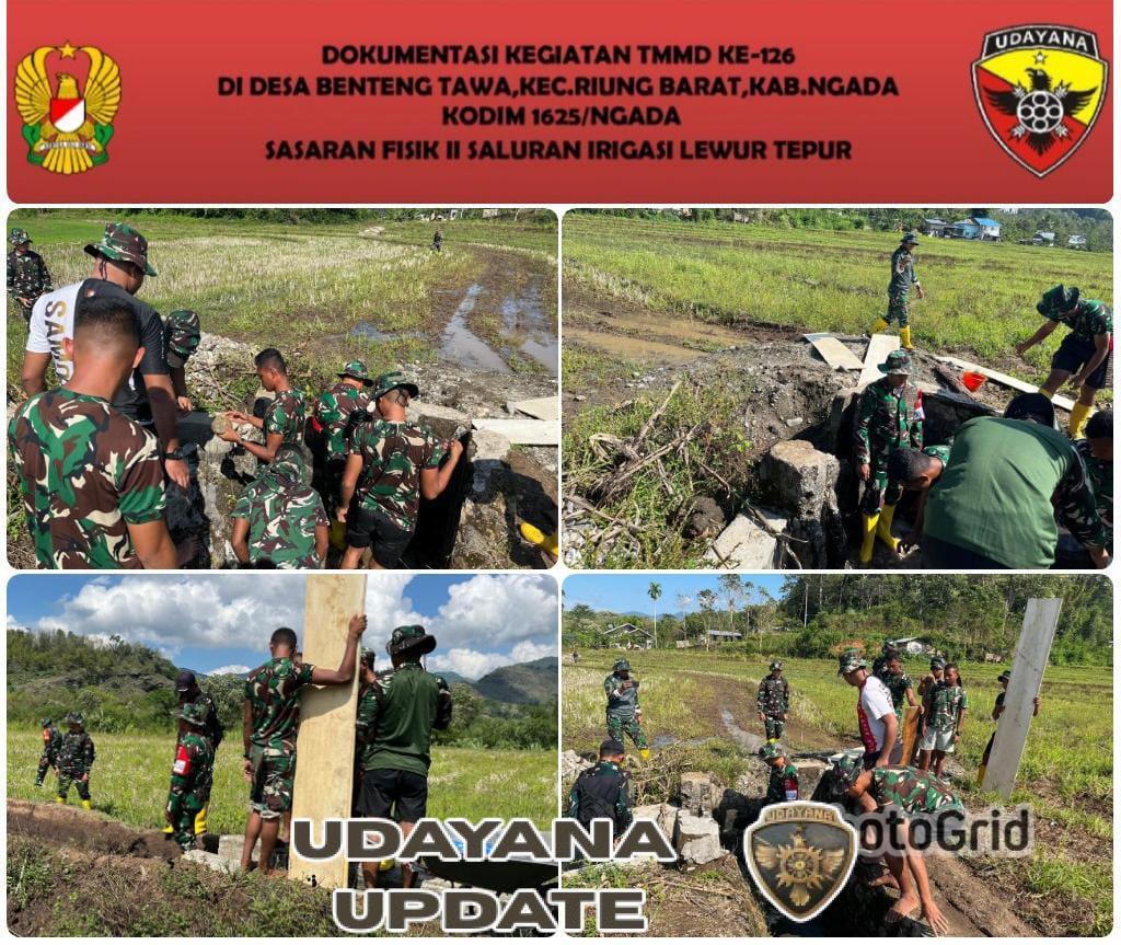 Hari ke-8 TMMD Ke-126, Satgas Fokus Siapkan Mall Coran Irigasi Lewur Tepu Sepanjang 75 Meter